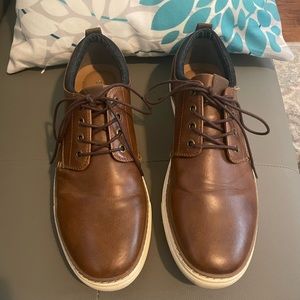 Mens Seven 91 Brown Leather dress shoes, NWOB, worn once, size 10.